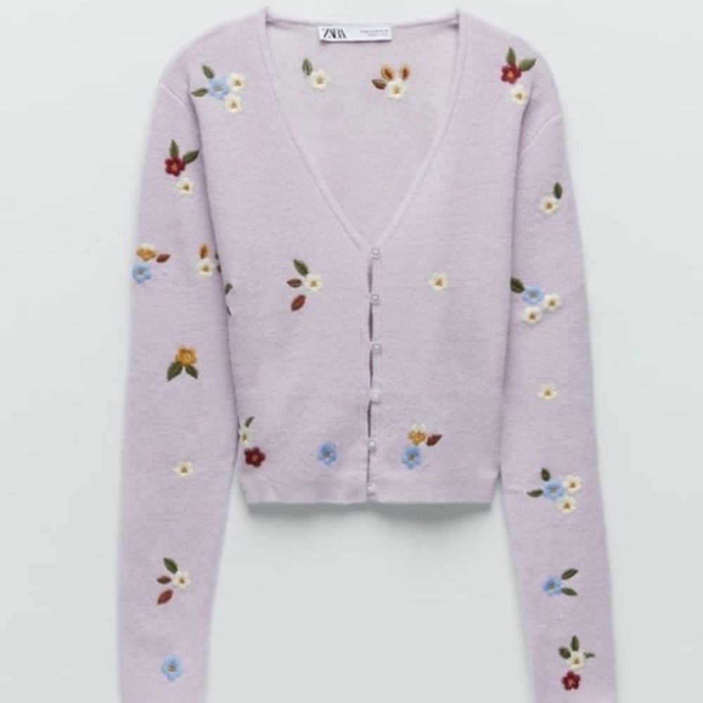 Zara embroidered cardigan